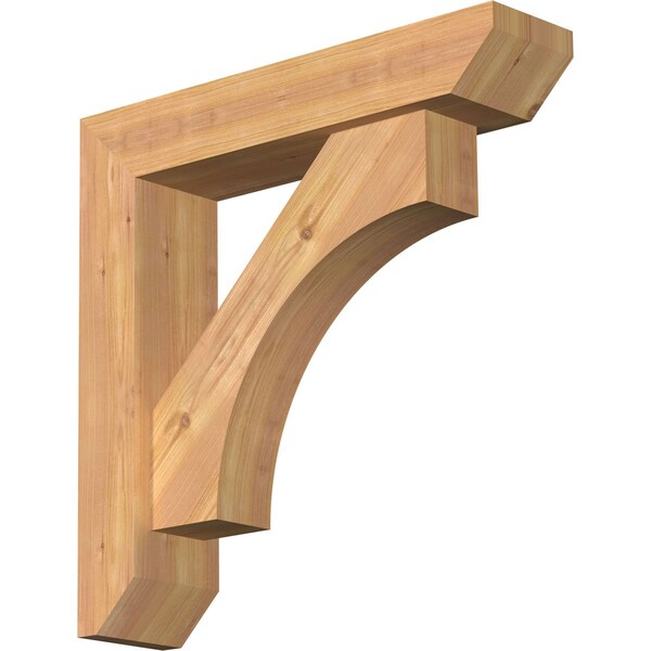 Ekena Millwork Westlake Slat Smooth Bracket w/ Offset Brace, Western Red Cedar, 5 1/2"W x 24"D x 24"H BKT0604X24X24WTL06SWR - main